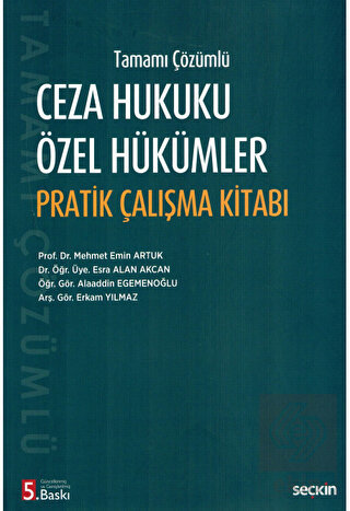 Ceza Hukuku Özel Hükümler Pratik Çalışma Kitabı