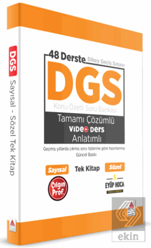 DGS Kitap Konu Özetli Soru Bankası Video Anlatımlı