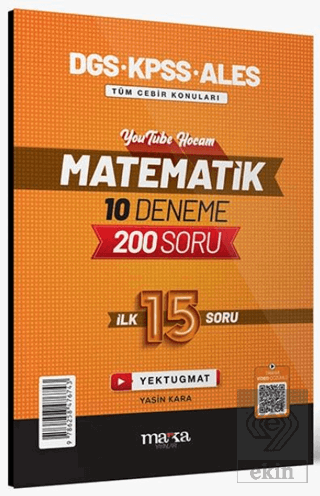 DGS KPSS ALES Matematik 10 Deneme İlk 15 Soru