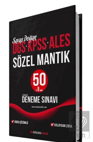 DGS KPSS ALES Sözel Mantık Video Çözümlü 50 Deneme