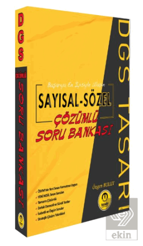 DGS Sayısal Sözel Çözümlü Soru Bankası Tasarı Yayı