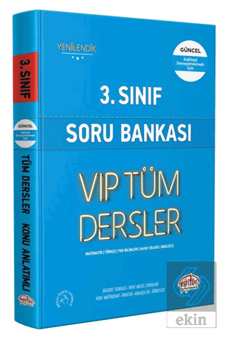 Editör 3. Sınıf LGS VİP Tüm Dersler Soru Bankası