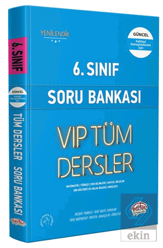 Editör 6. Sınıf LGS VİP Tüm Dersler Soru Bankası