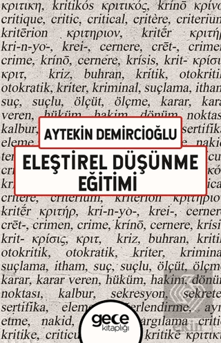 Eleştirel Düşünme Eğitimi