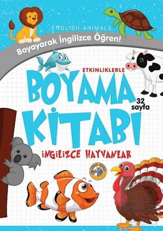 Etkinliklerle Boyama Kitabı İngilizce Hayvanlar