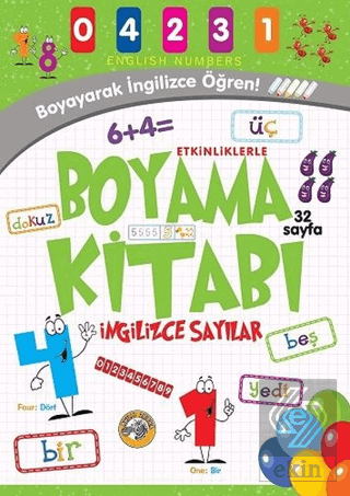 Etkinliklerle Boyama Kitabı İngilizce Sayılar