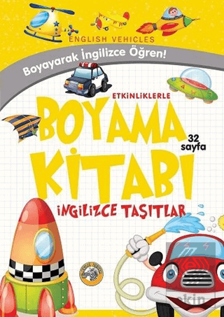 Etkinliklerle Boyama Kitabı İngilizce Taşıtlar