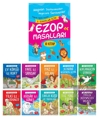 Ezop Masalları Seti (10 Kitap - Büyük Boy)