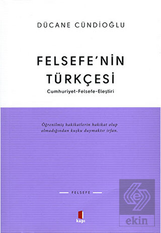 Felsefe\'nin Türkçesi