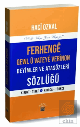 Ferhenge Qewl U Vateye Verinon Deyimler ve Atasözl