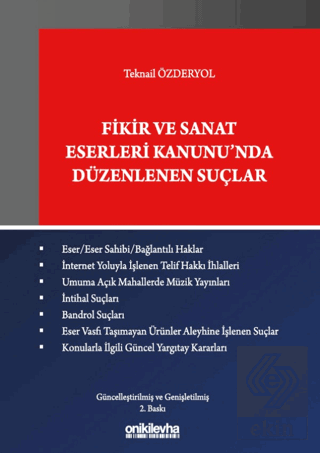 Fikir ve Sanat Eserleri Kanunu'nda Düzenlenen Suçl