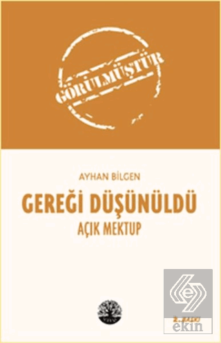 Gereği Düşünüldü