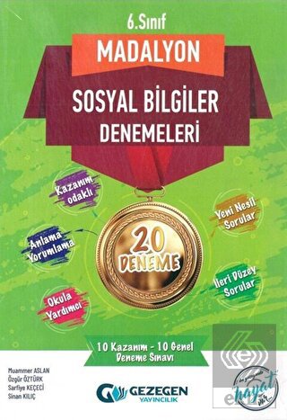 Gezegen Yayınları 6. Sınıf Madalyon Sosyal Bilgile