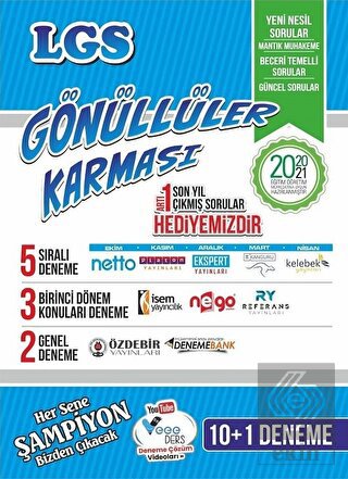 Gönüllüler Karması 8.Sınıf LGS 10+1 Deneme