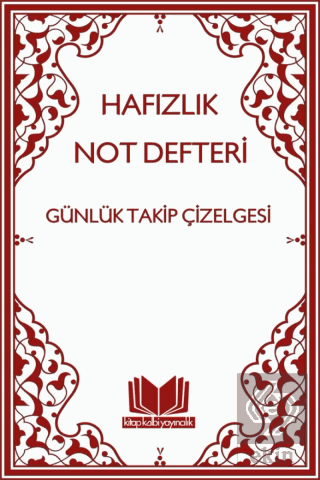 Hafızlık Not Defteri Günlük Takip Çizelgesi