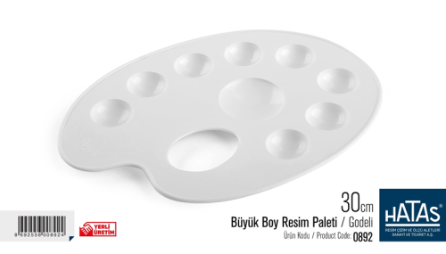 Hatas BÜYÜK BOY RESİM PALETİ(GODELİ) 30cm.