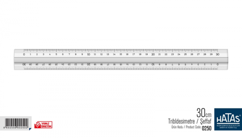 HATAS TRİBLDESİMETRE(ŞEFFAF) 30cm.