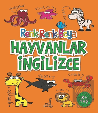 Hayvanlar İngilizce - Renk Renk Boya