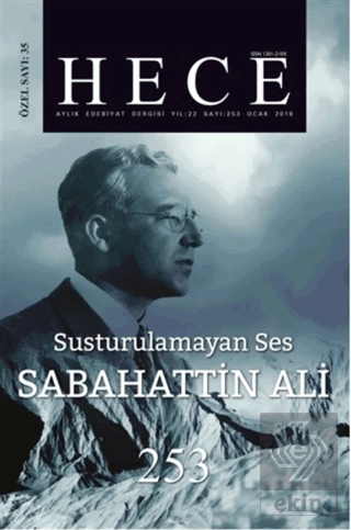 Hece Aylık Edebiyat Dergisi Sabahattin Ali Özel Sayısı Sayı: 35 - 253 