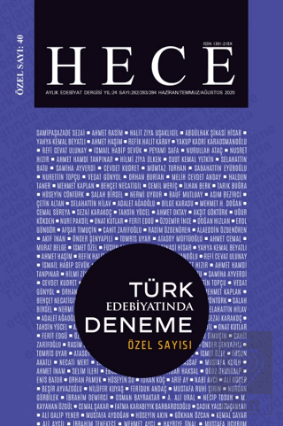 Hece Aylık Edebiyat Dergisi Yıl: 24 Sayı: 282/283/284 Haziran/Temmuz/A