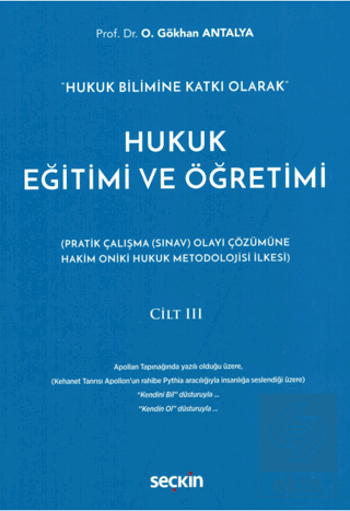 Hukuk Eğitimi Ve Öğretimi Cilt 3