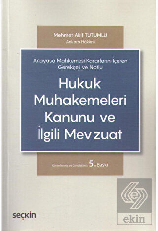 Hukuk Muh.Kanunu (Gerekçeli-Notlu)