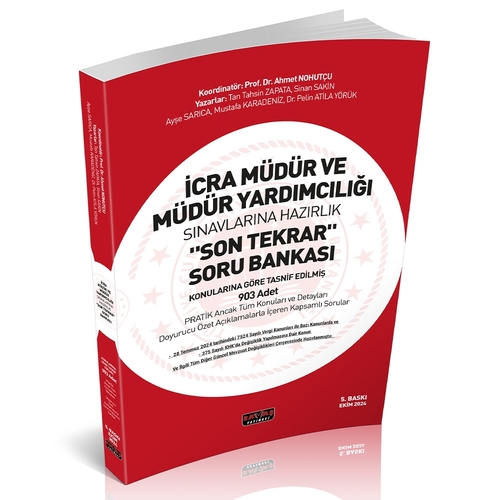 İcra Müdür ve Müdür Yardımcılığı Son Tekrar Soru Bankası