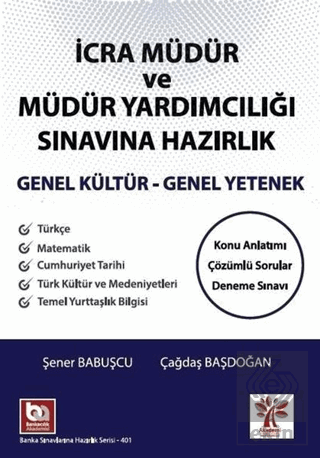 İcra Müdür ve Yardımcılığı Sınavına Hazırlık Genel