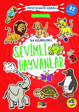 İlk Kelimelerle Sevimli Hayvanlar - Yapıştır Boya Öğren