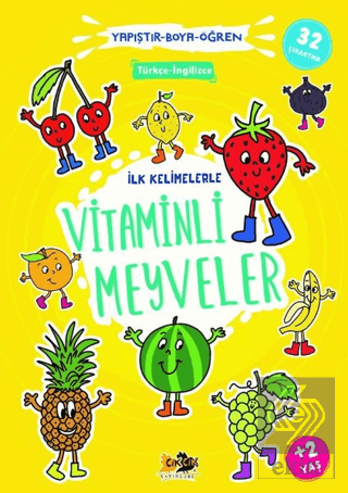 İlk Kelimelerle Vitaminli Meyveler - Yapıştır Boya Öğren