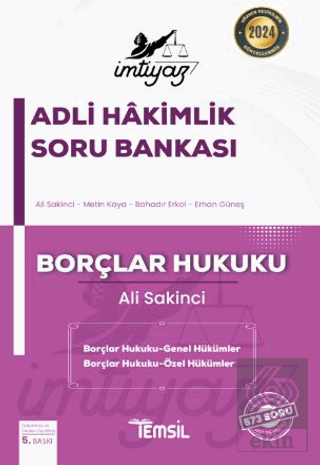 İmtiyaz Adli Hakimlik Soru Bankası Borçlar Hukuku