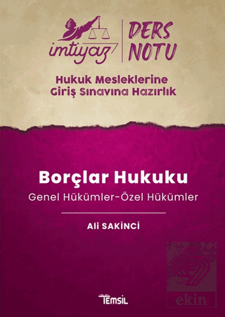 İmtiyaz HMGS Ders Notları Borçlar Hukuku (Genel Hükümler-Özel Hükümler