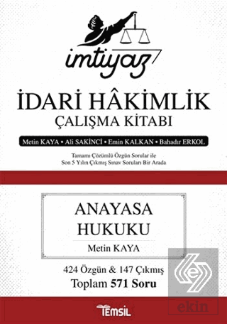 İmtiyaz İdari Hakimlik Çalışma Kitabı - Anayasa Hu