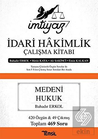 İmtiyaz İdari Hakimlik Çalışma Kitabı - Medeni Huk