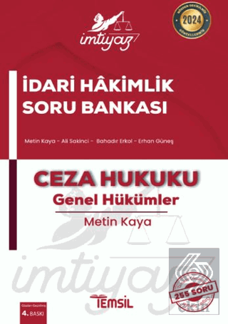 İmtiyaz İdari Hakimlik Soru Bankası Ceza Hukuku -