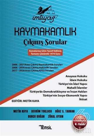 İmtiyaz Kaymakamlık Çıkmış Sorular