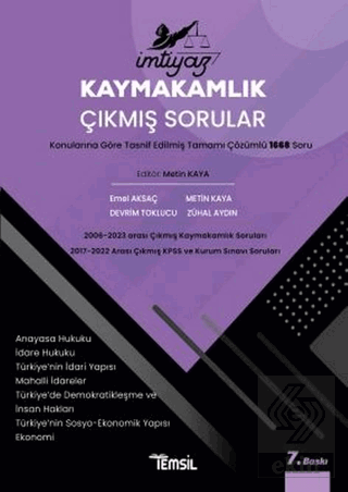 İmtiyaz Kaymakamlık Çıkmış Sorular