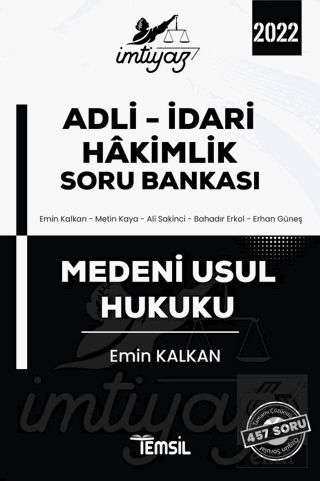 İmtiyaz Medeni Usul Hukuku Adli Hakimlik Soru Bank