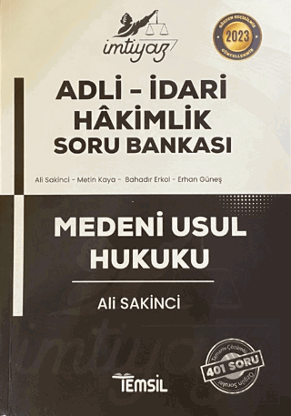 İmtiyaz Medeni Usul Hukuku Hakimlik Ders Notları