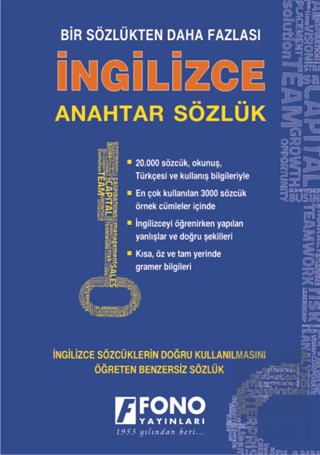 İngilizce Anahtar Sözlük