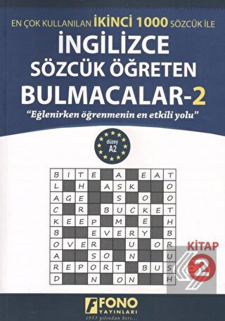 İngilizce Sözcük Öğreten Bulmacalar 2