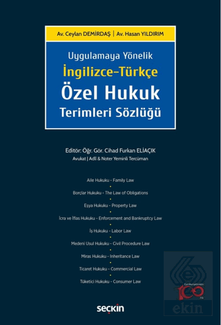 İngilizce-Türkçe Özel Hukuk Terimleri Sözlüğü