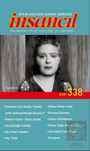 İnsancıl Aylık Kültür Sanat Dergisi Sayı: 338 Eylül 2018