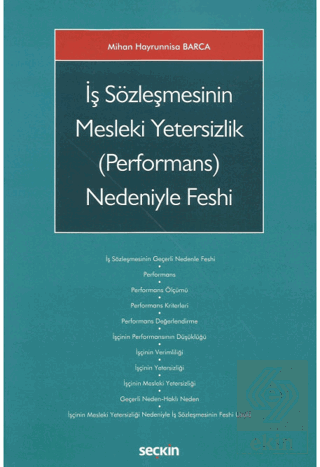 İş Sözleşmesinin Mesleki Yetersizlik (Performans)