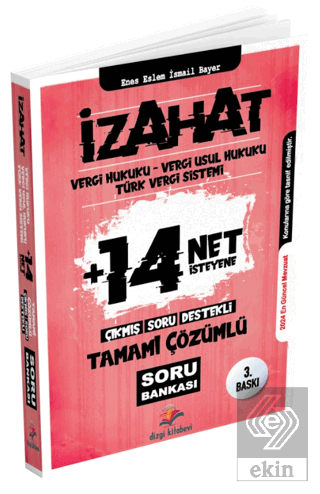 İzahat Vergi Hukuku, Vergi Usul Hukuku, Türk Vergi Sistemi Çıkmış Soru