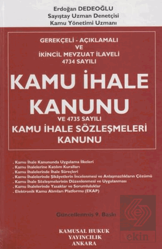 Kamu İhale Kanunu ve 4735 Sayılı Kamu İhale Sözleş