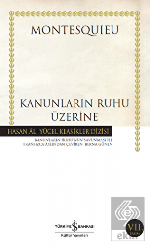 Kanunların Ruhu Üzerine (Ciltsiz)