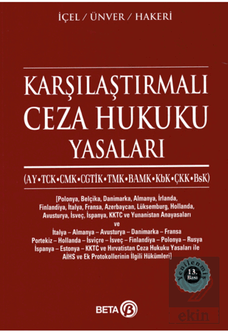 Karşılaştırmalı Ceza Hukuku Yasaları