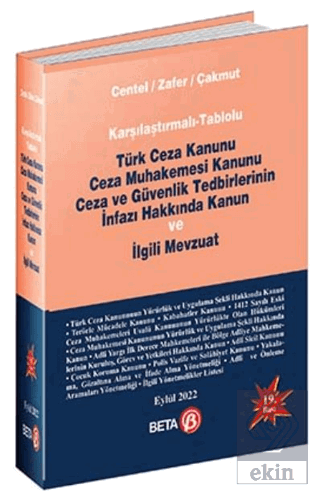 Karşılaştırmalı-Tablolu Türk Ceza Kanunu Ceza Muha