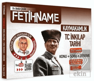 Bekir Çelik Kaymakamlık FETİHNAME TC İnkılap Tarih